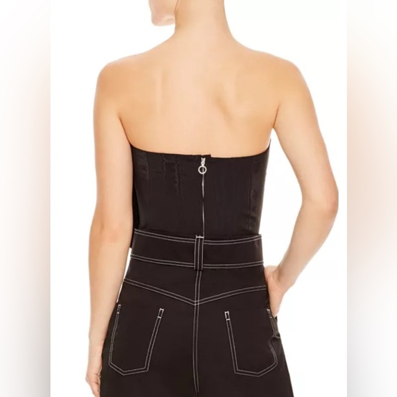 Sandro Britany Strapless Ruched Cropped Top - Picture 4 of 9
